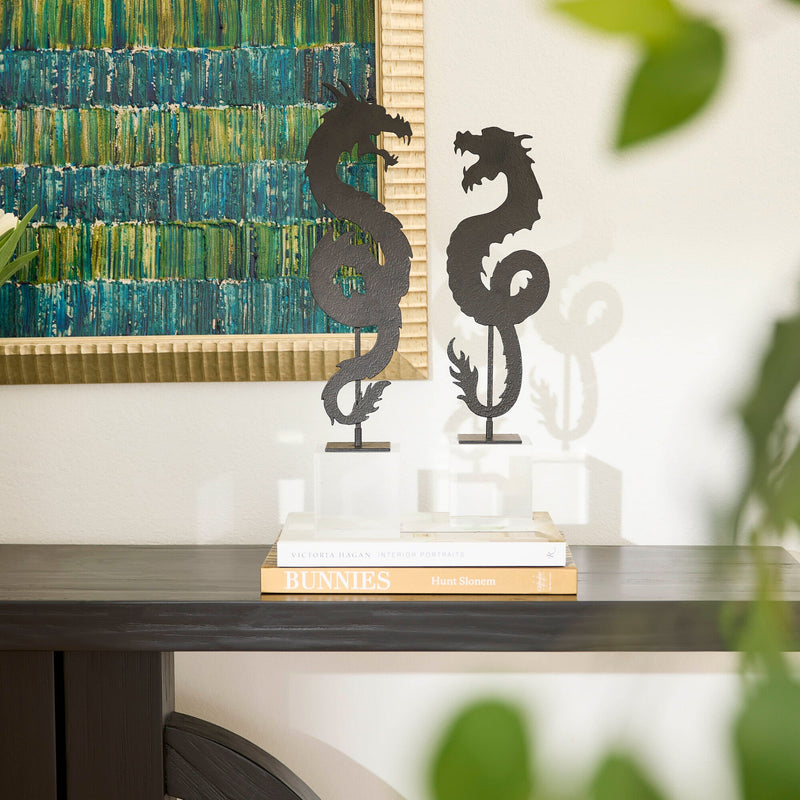 Modern Dragon Sculpture Set