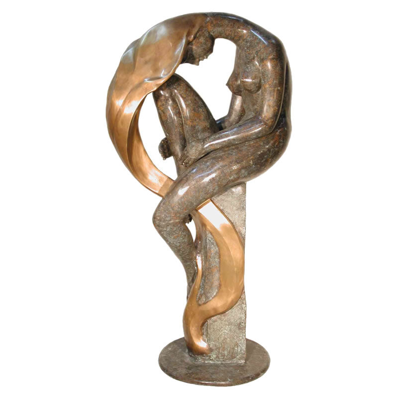 Modernistic Woman Bronze Floor Sculpture