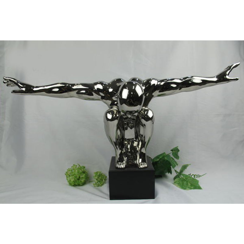 Modern Man Chrome Statue