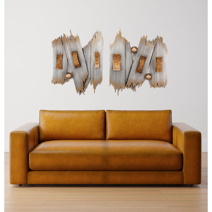 Synergy Modern Metal Wall Sculpture Set