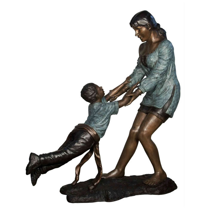 Mother and Son Bronze Sculpture