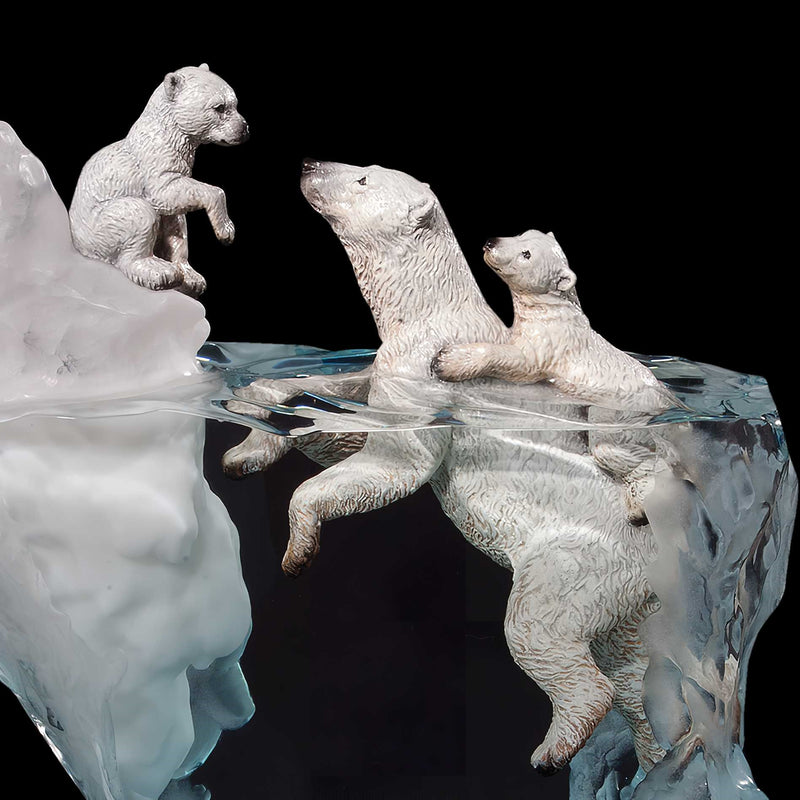 A Mother's Calling-Polar Bear Sculpture by Kitty Cantrell