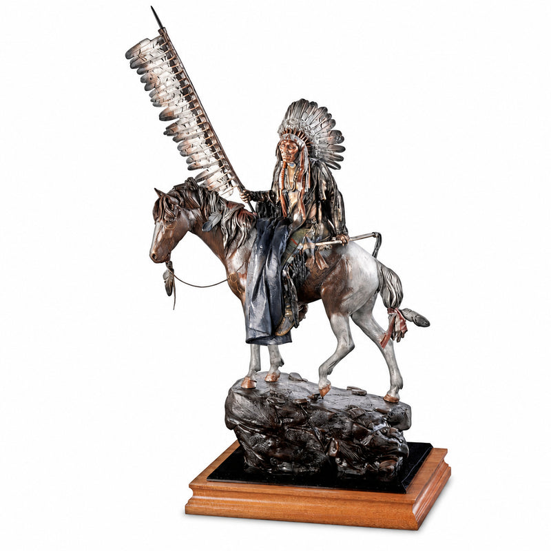 On The Wings of Eagles- Native American Indian Sculpture by David Lemon