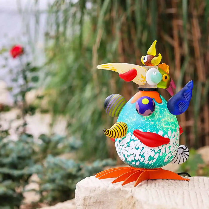 Gonzo Niki Bird Art Glass Sculpture by Borowski
