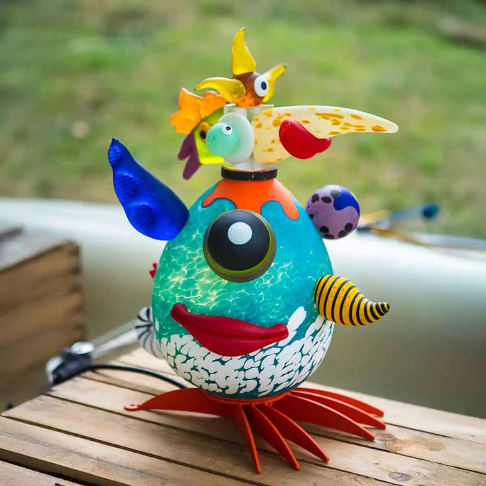 Gonzo Niki Bird Art Glass Sculpture by Borowski