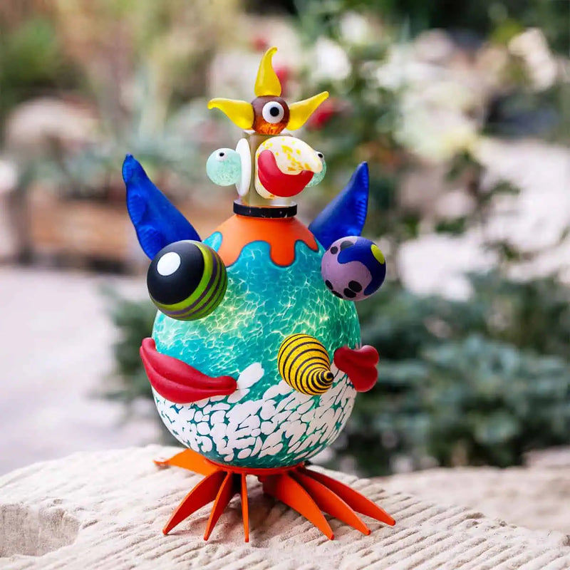 Gonzo Niki Bird Art Glass Sculpture by Borowski