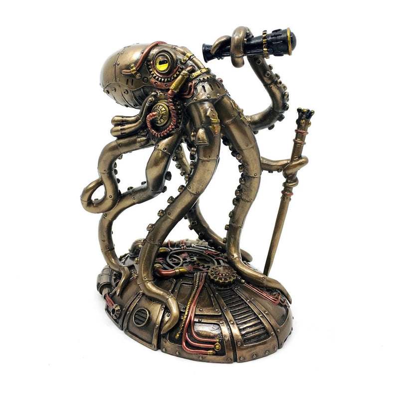Steampunk Octopus Explorer Statue