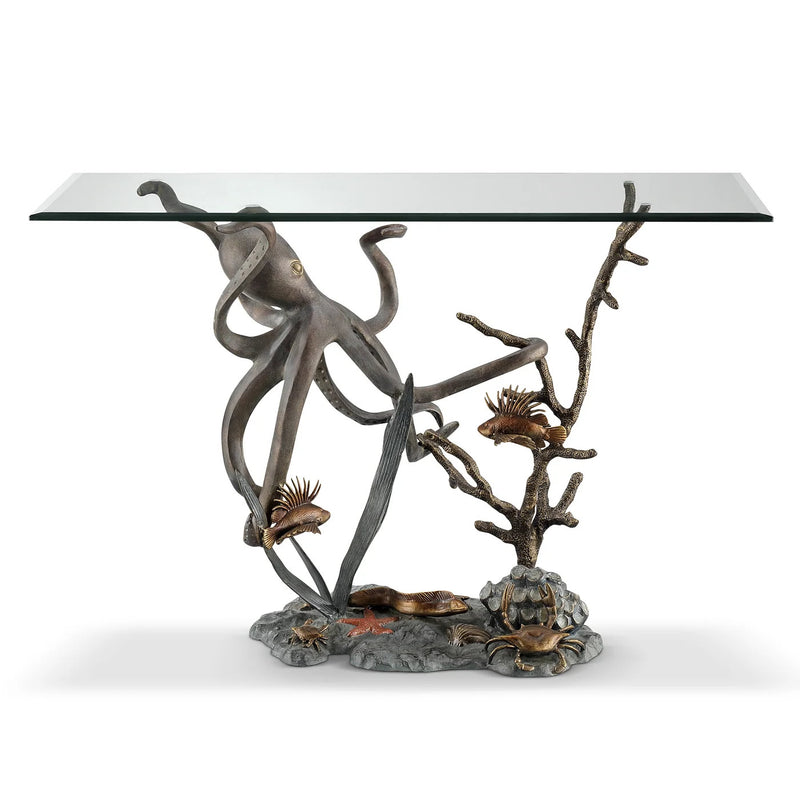 Octopus and Sea Life Console Table