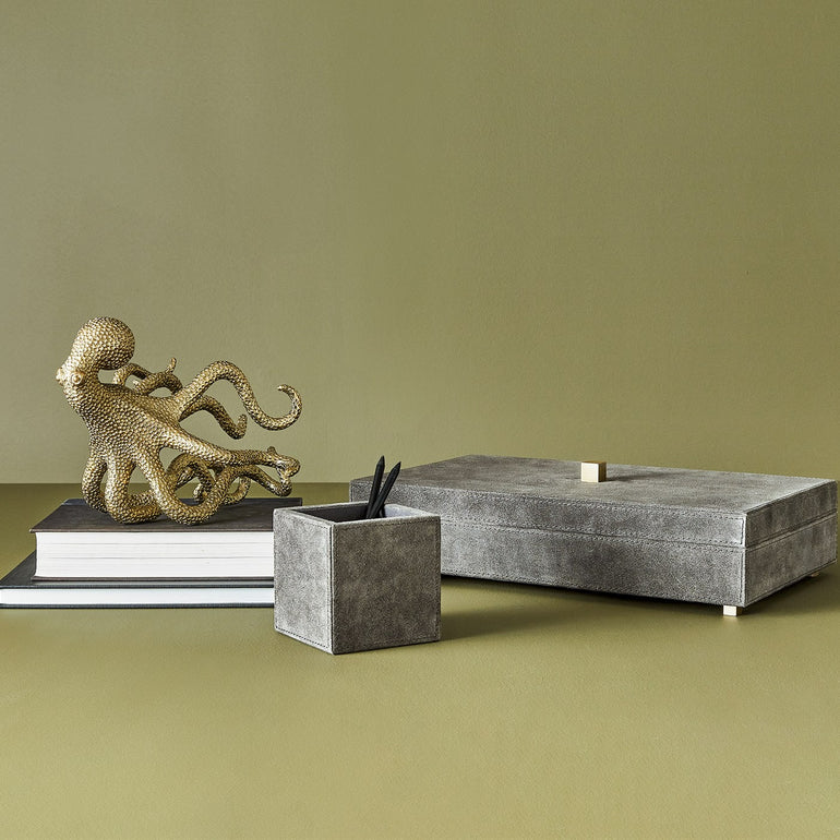 Gliding Octopus Sculpture-Gold