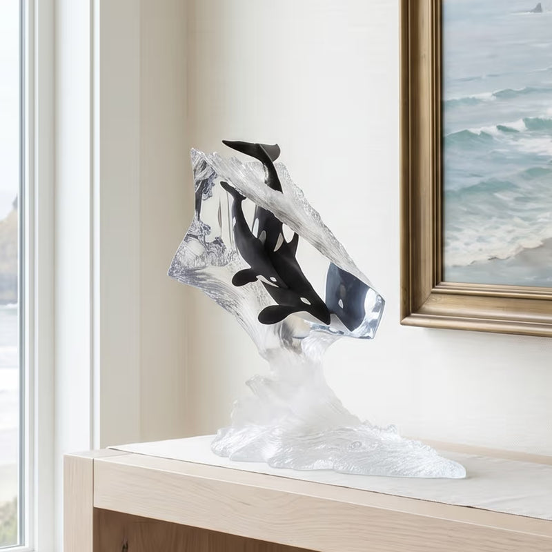 Calm Waters Orca Whale Sculpture by John Cuevas