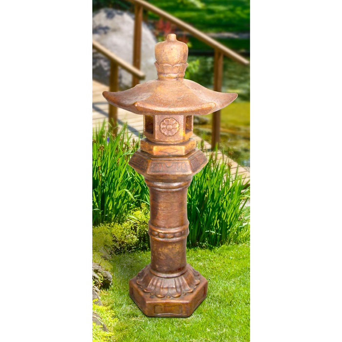 Japanese Pagoda Garden Lantern Statue- Cast Stone