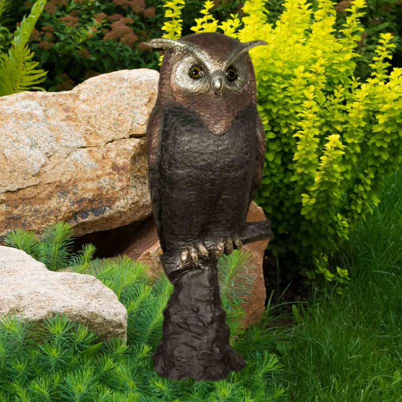 Sitting Bronze Owl Sculpture