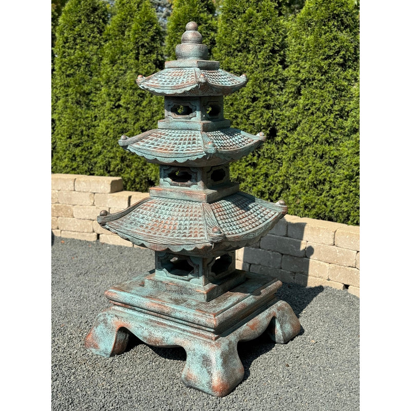 Large Pagoda Lantern Statue-Cast Stone