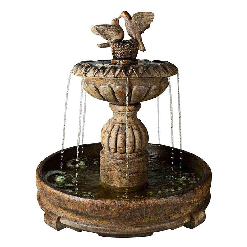Paloma Cascade Fountain in Rondo Pool- Cast Stone