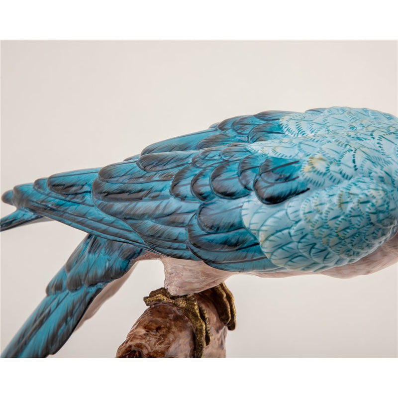 Parrot Candle Holders Set of 2-Porcelain & Bronze