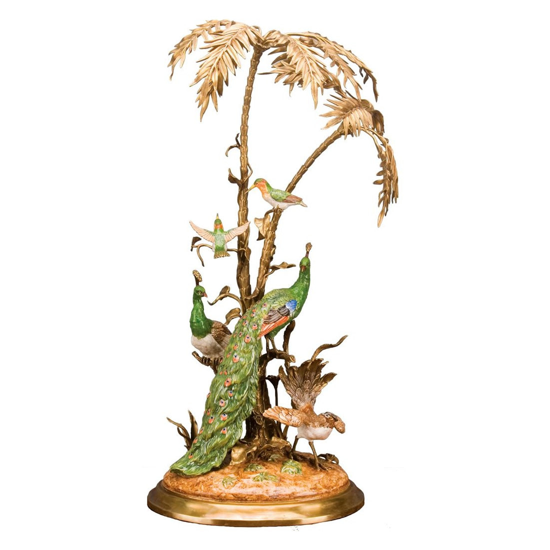 Peacock SculpturePorcelain & Bronze — AllSculptures