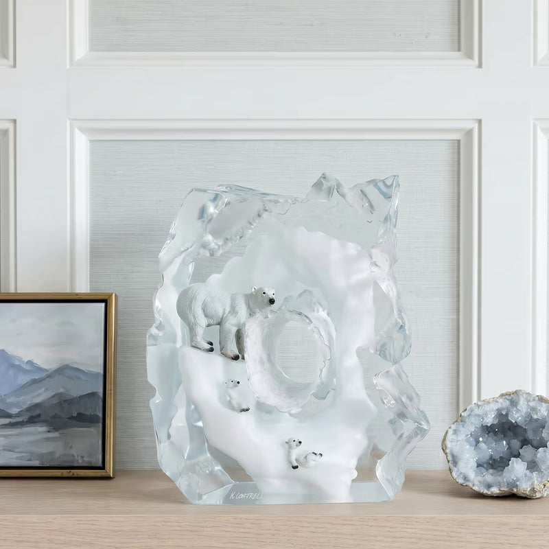 Polar Play Polar Bear Sculpture by Kitty Cantrell