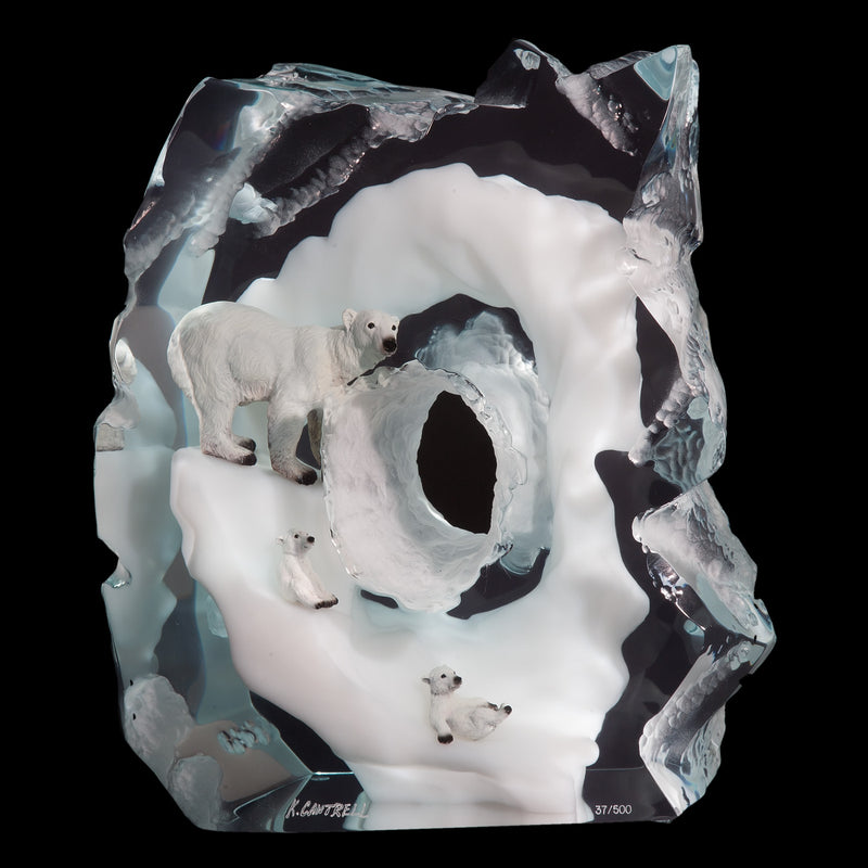 Polar Play Polar Bear Sculpture by Kitty Cantrell