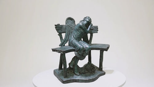 memorial angel bronze statue
