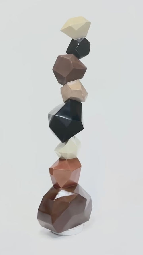 abstract multi colored floor sculpture