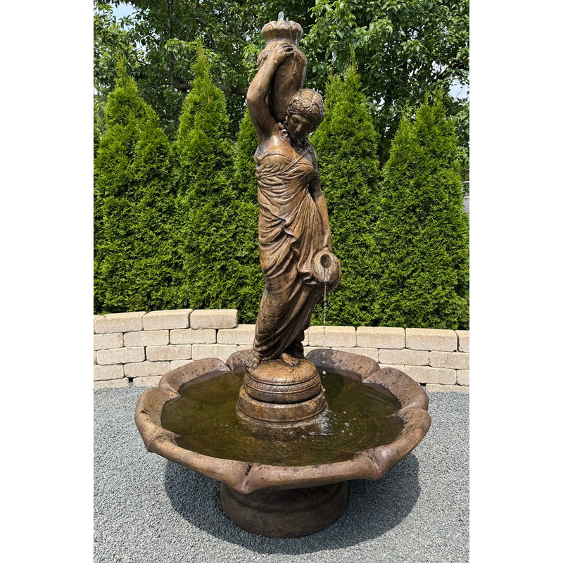 Rebecca at Well Fountain- Cast Stone