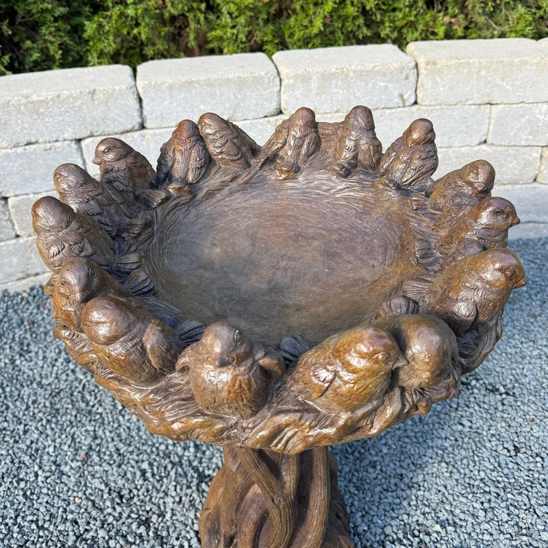 Ring of Birds Birdbath- Cast Stone