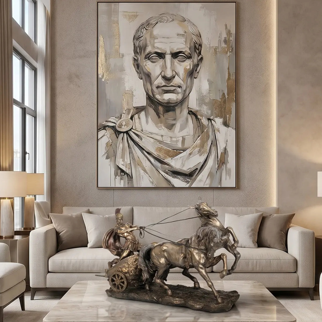 Large Roman Chariot Statue — AllSculptures