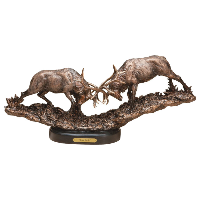 Royal Battle Elk Sculpture by Marc Pierce