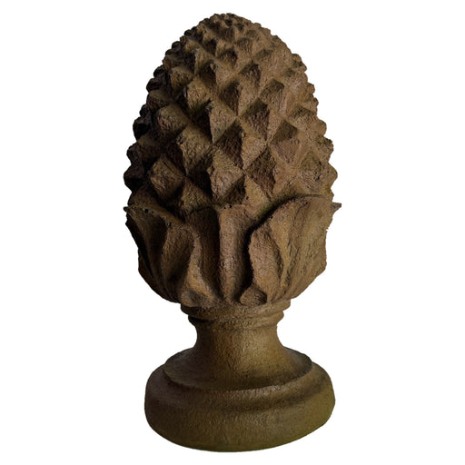pine cone finial for garden on white background 