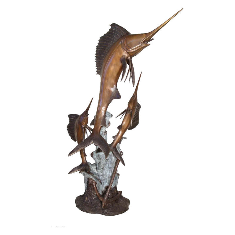 Sailfish Trio Bronze Fountain