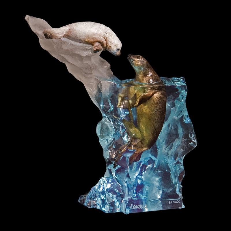 Seal It With A Kiss Sculpture by Kitty Cantrell