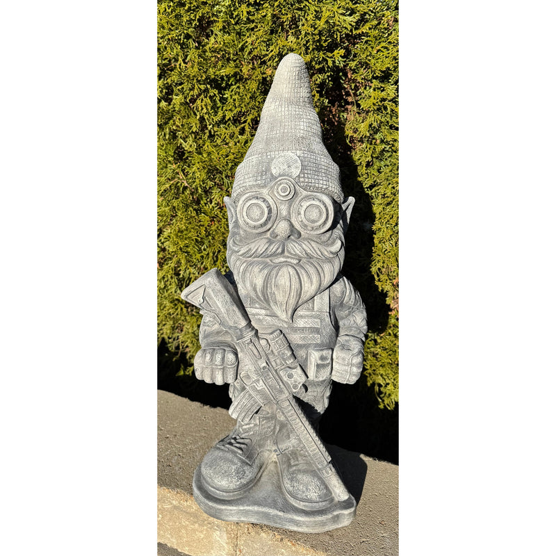 Serve and Protect Garden Gnome Statue