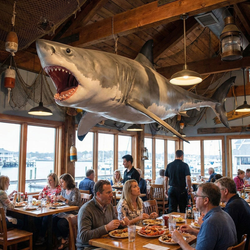 Shark Ceiling Hanging Statue-11 Foot