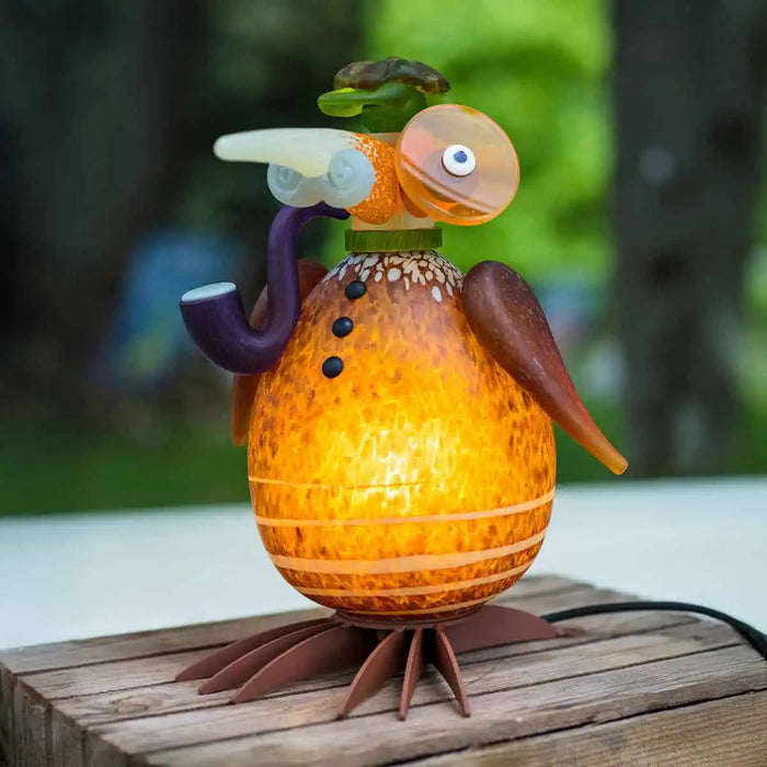 Gonzo Sherlock Bird Art Glass Sculpture by Borowski