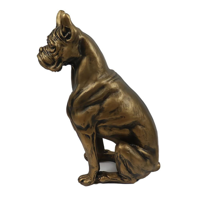 Sitting Boxer Dog Statue