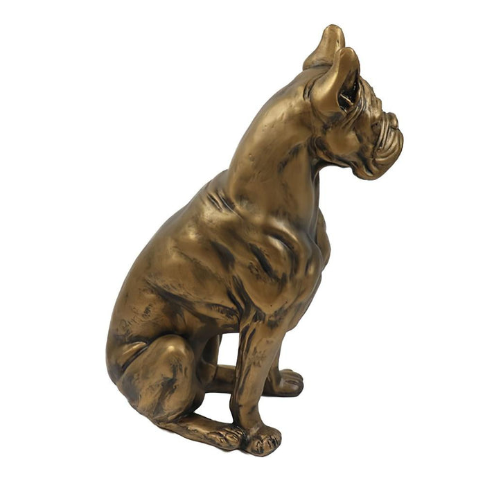 Sitting Boxer Dog Statue