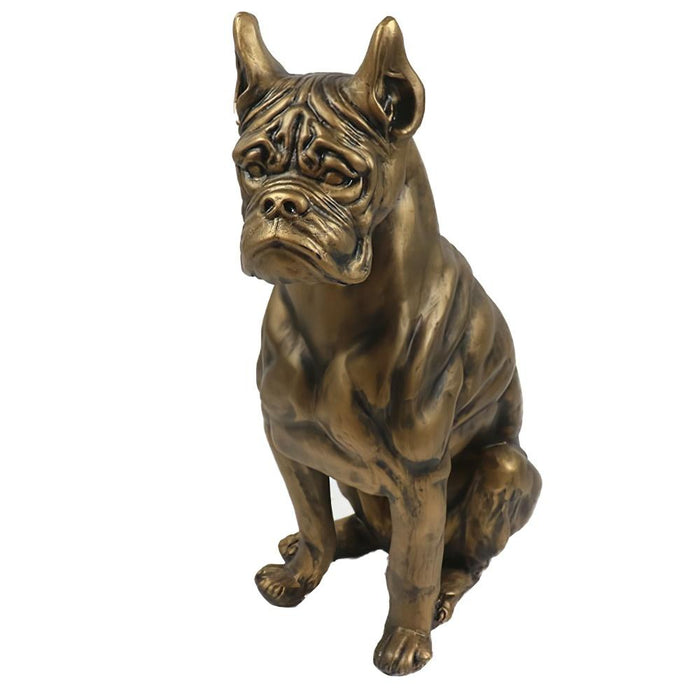 Sitting Boxer Dog Statue