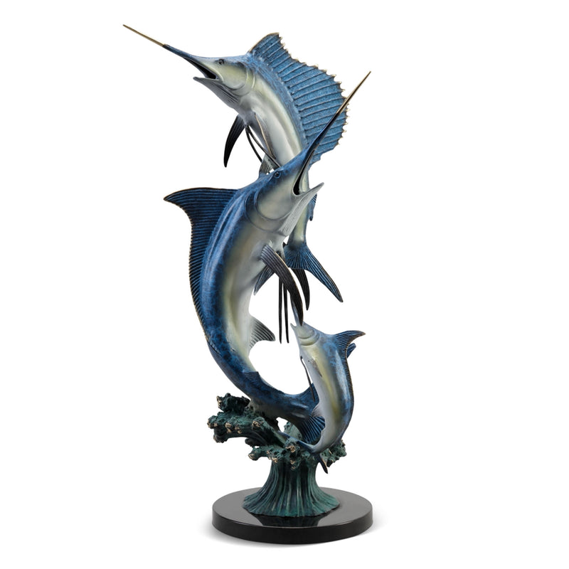 Imperial Slam- Marlin and Sailfish Sculpture
