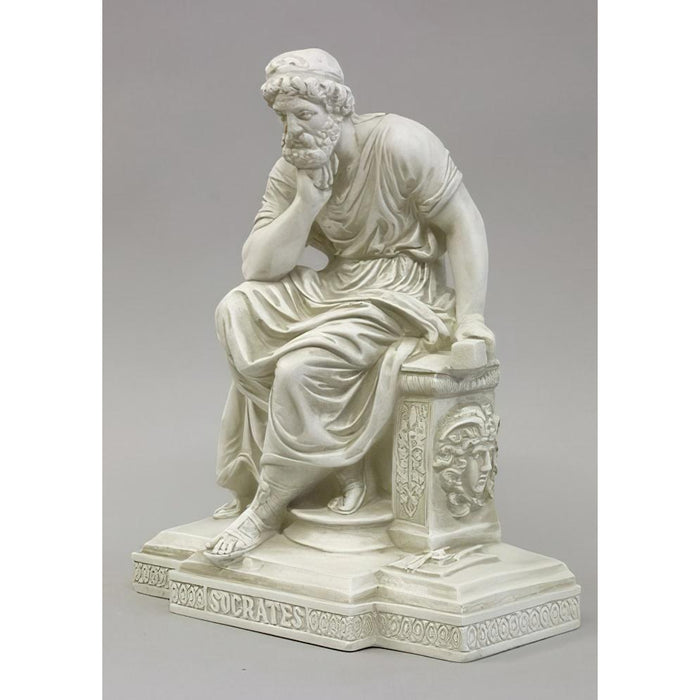 Greek Philosopher Socrates Seated Statue