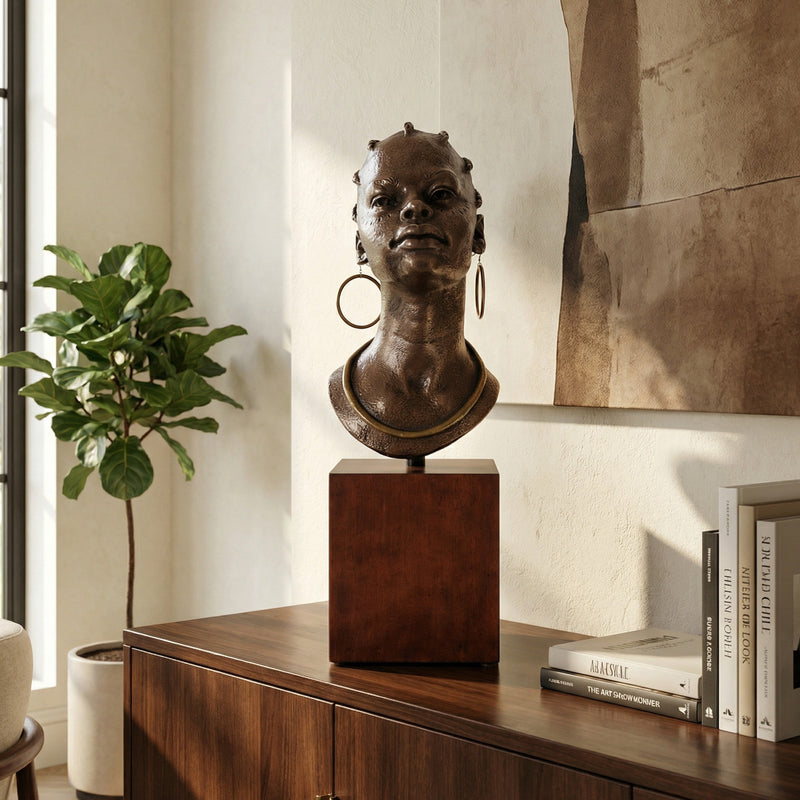 Soulful Grace-African American Woman Bust Sculpture
