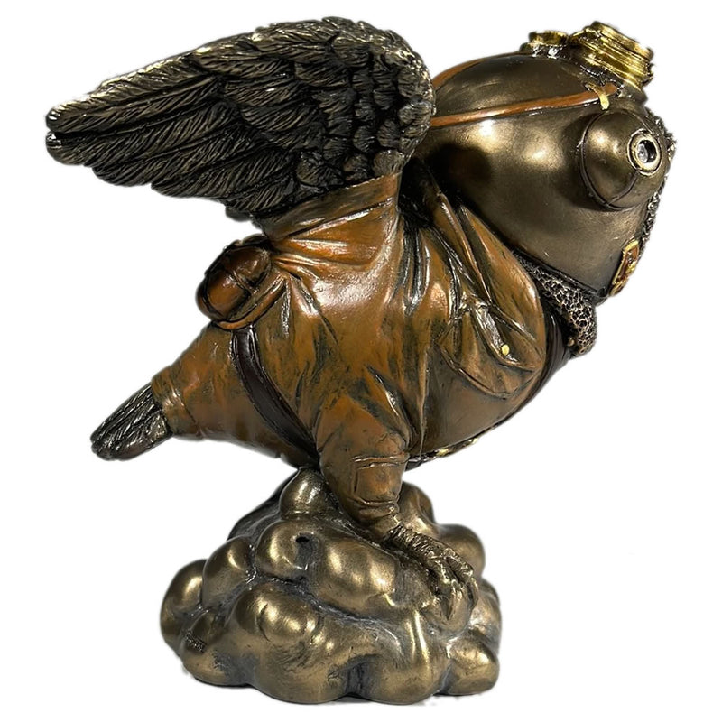 Steampunk Ace Aviator Owl Figurine