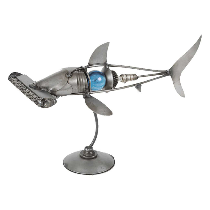 Metal Steampunk Hammerhead Shark Sculpture