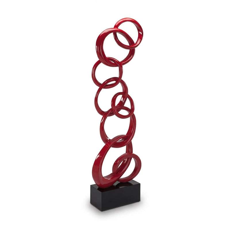 Sultry Red Modern Floor Sculpture