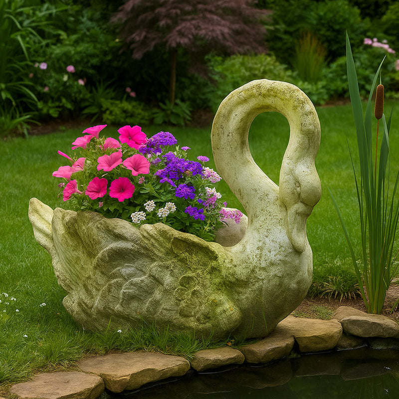 Swan Garden Planter