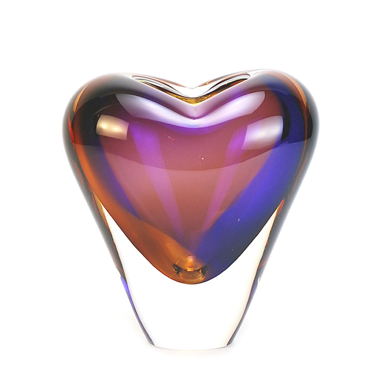 Murano Glass Heart Vase