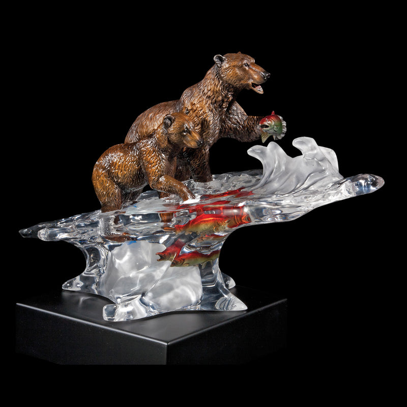 Training Day Brown Bear Sculpture by Kitty Cantrell