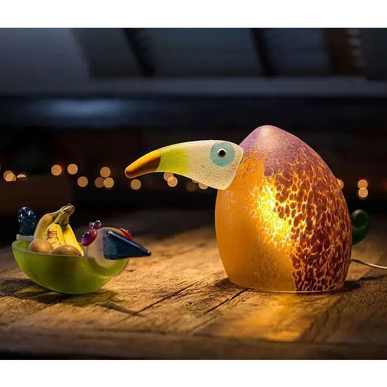 Tukan Art Glass Lamp by Borowski