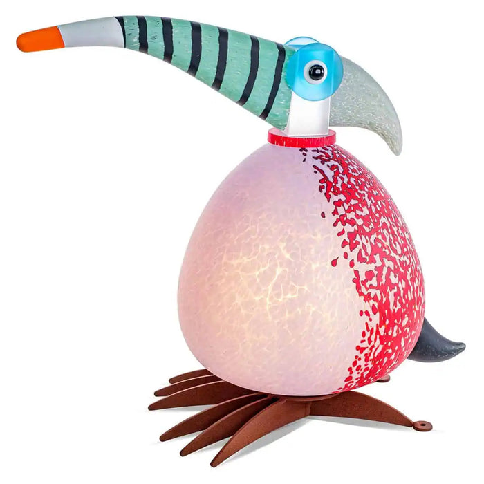 Tukano Bird Art Glass Sculpture by Borowski-White