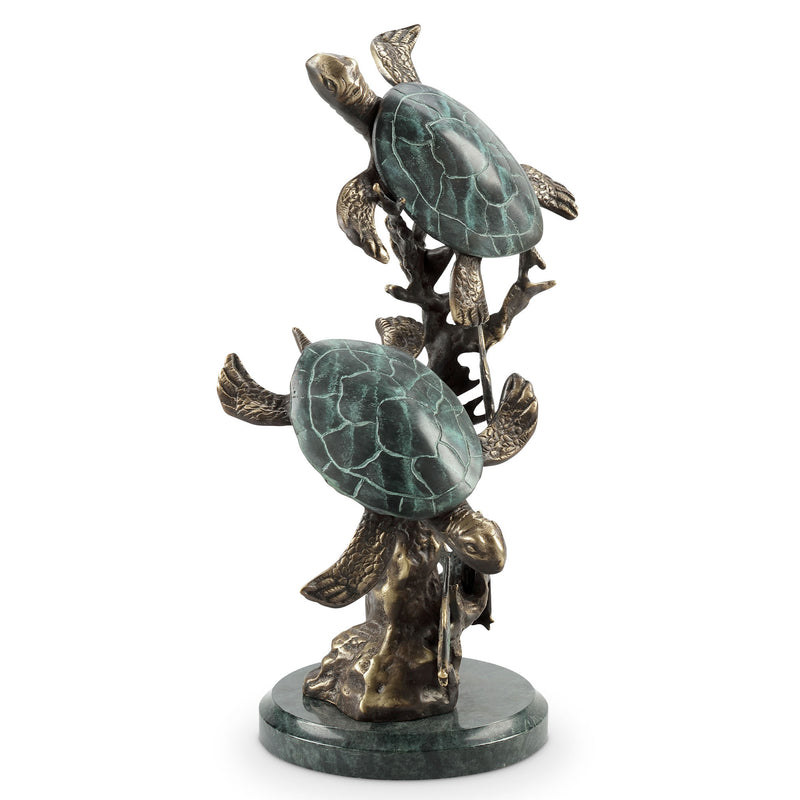 Sea Turtle Duet Sculpture- 11.5 Inch