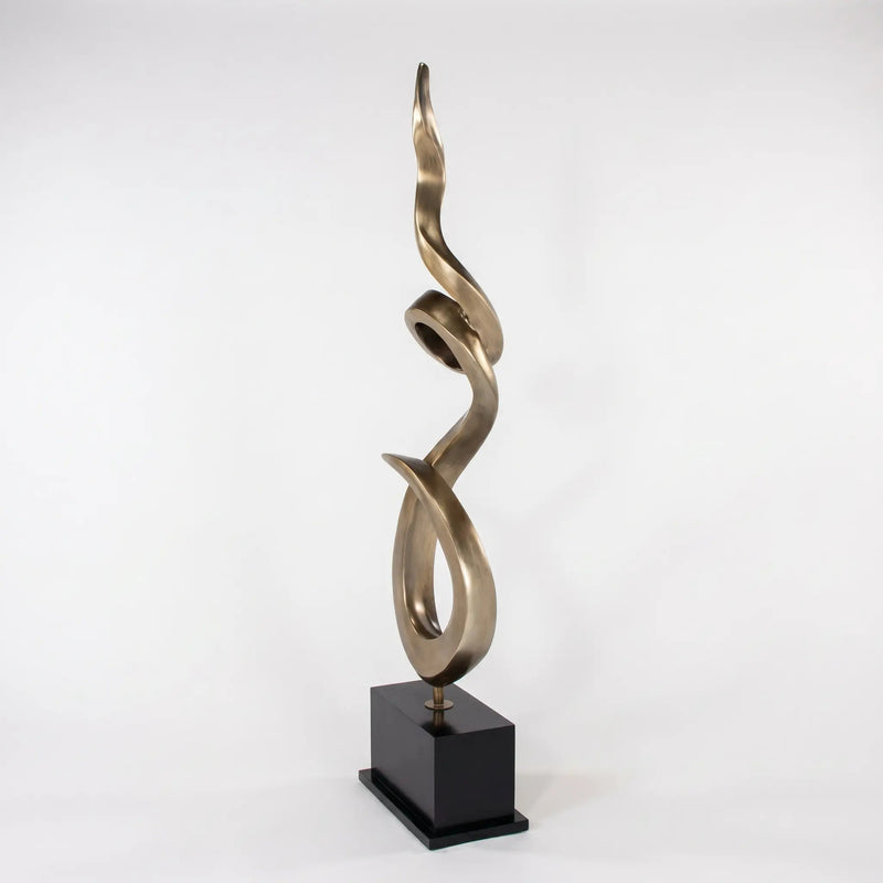 Twisted Flame Modern Floor Sculpture